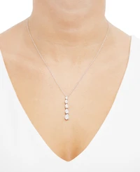 Forever Grown Diamonds Lab Grown Diamond Graduated Pear Cluster Pendant Necklace (1/2 ct. t.w.) in Sterling Silver, 16" + 2" extender