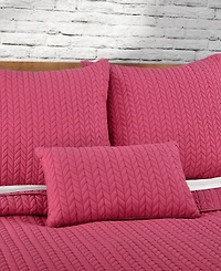 J by Queen Cayman Quilted Decorative Pillow, 12" x 40"