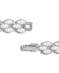 Macy's Cubic Zirconia Marquise Stone 3 Row Bracelet