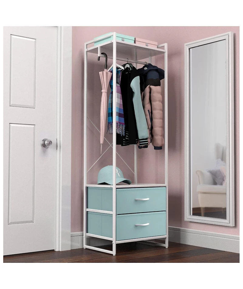 Sorbus Clothing Rack with 2 Drawers
