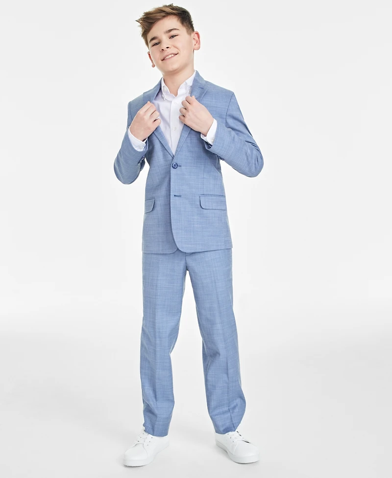 Tommy Hilfiger Big Boys Stretch Sharkskin Machine Washable Suit Pants