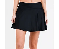 Calypsa Women's Flowy Swim Skirt With Attached Shorts