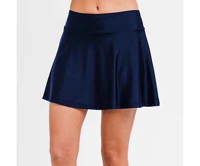 Calypsa Women's Flowy Swim Skirt With Attached Shorts