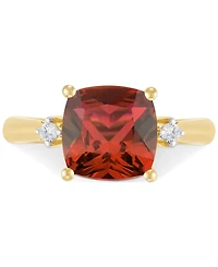 Amethyst (2-3/4 ct. t.w.) & Diamond (1/20 ct. t.w.) Ring in 14k Gold (Also in Swiss Blue Topaz, Citrine, & Garnet)