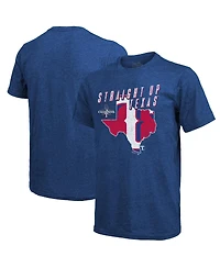 Men's Majestic Threads Royal Texas Rangers 2023 World Series Champions Local State of Mind Tri-Blend T-shirt