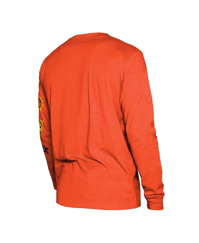 Men's New Era Orange Phoenix Suns 2023/24 City Edition Long Sleeve T-shirt