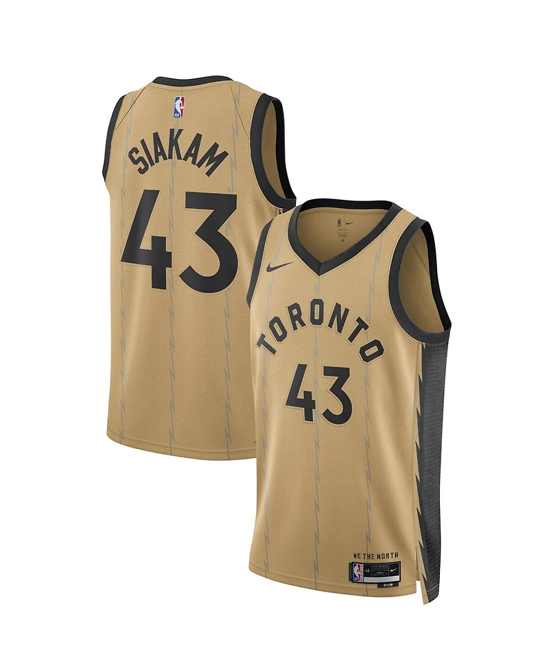 Men's and Women's Nike Pascal Siakam Gold Toronto Raptors 2023/24 Swingman Jersey - City Edition