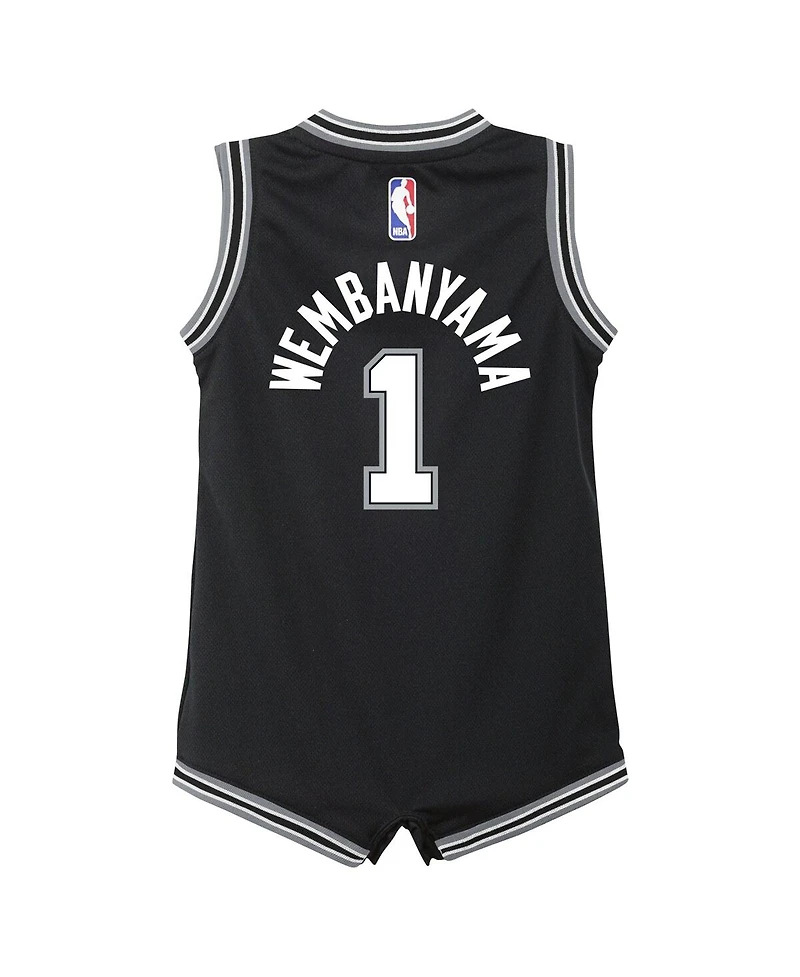 Infant Boys and Girls Nike Victor Wembanyama Black San Antonio Spurs Swingman Player Jersey - Icon Edition