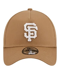 Men's New Era Khaki San Francisco Giants A-Frame 9FORTY Adjustable Hat