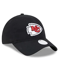 Women's New Era Black Kansas City Chiefs Main Core Classic 2.0 9TWENTY Adjustable Hat