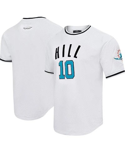 Men's Pro Standard Tyreek Hill White Miami Dolphins Mesh Player Name and Number Top