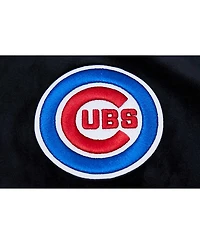 Women's Pro Standard Black Chicago Cubs Classic Velour Full-Zip Hoodie Track Jacket