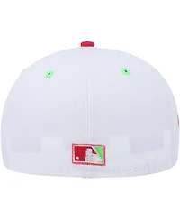 Men's New Era White, Coral Pittsburgh Pirates Three Rivers Stadium 30th Anniversary Strawberry Lolli 59FIFTY Fitted Hat