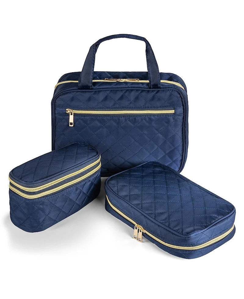 Ms. Jetsetter Travel Trio (3 Pieces) with Jewelry Case, Makeup and Toiletry Bag | Accessories