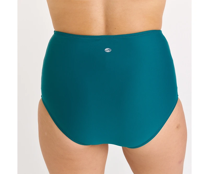 Calypsa Women's High Waisted Bikini Bottom With Front Tie