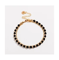 Black Beaded Friendship Bracelet for Women