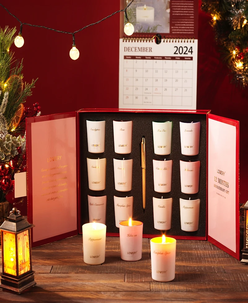 Lovery 14-Pc. Limited Edition Candle Advent Calendar Aromatherapy Gift Set