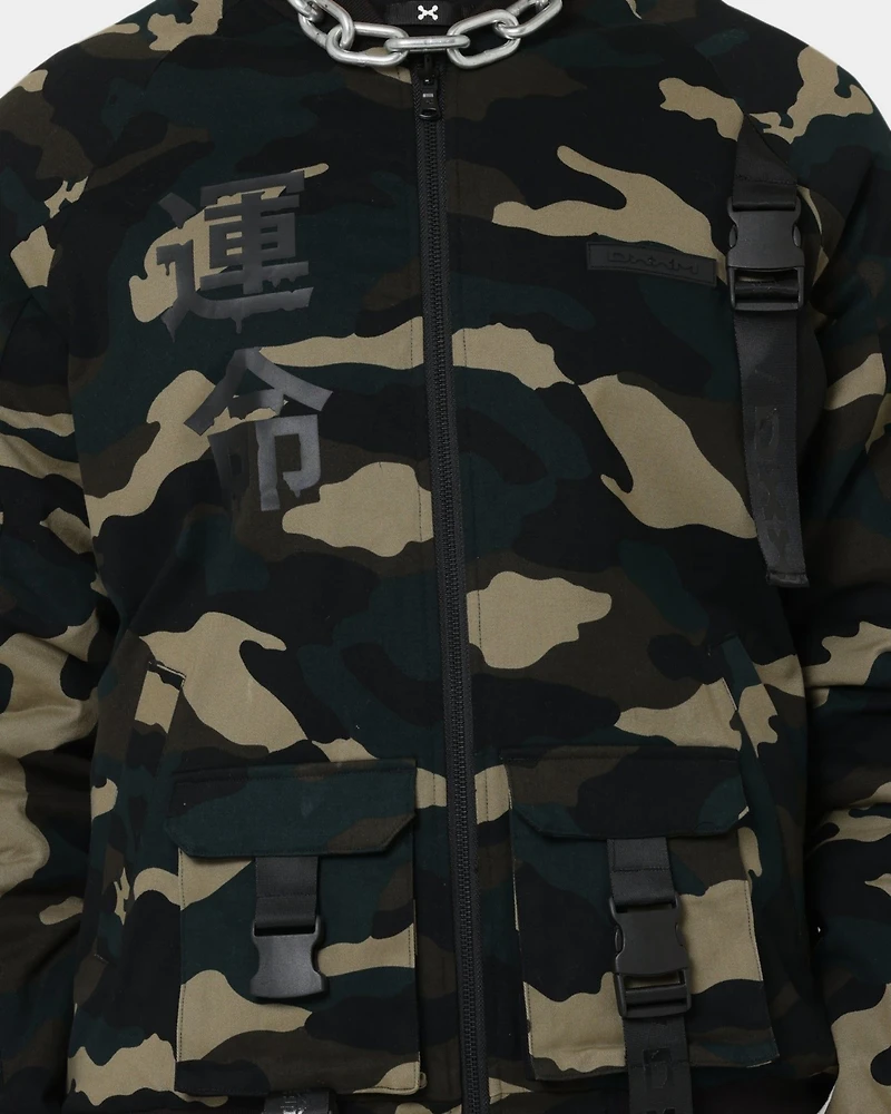 Dxxmlife Men's L-4 A Camo Utility Bomber Jacket
