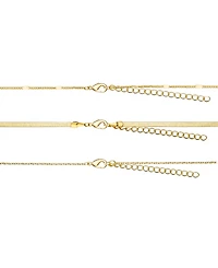 Unwritten Pink Oval 3-Piece Necklace Set