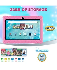 Contixo 7" V8-2 Kids Android 11 Bluetooth Wi-Fi Pro Hd Tablet 32GB Featuring 50 Disney eBooks with 2MP Dual Camera Toddler Child Proof Case
