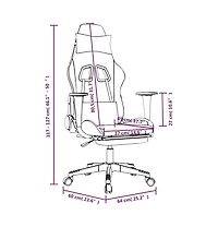 Massage Gaming Chair with Footrest Black and Camouflage Fabric