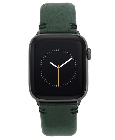 Vince Camuto Men's Dark Green Premium Leather Band Compatible with 42mm, 44mm, 45mm, Ultra, Ultra2 Apple Watch