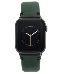 Vince Camuto Men's Dark Green Premium Leather Band Compatible with 42mm, 44mm, 45mm, Ultra, Ultra2 Apple Watch
