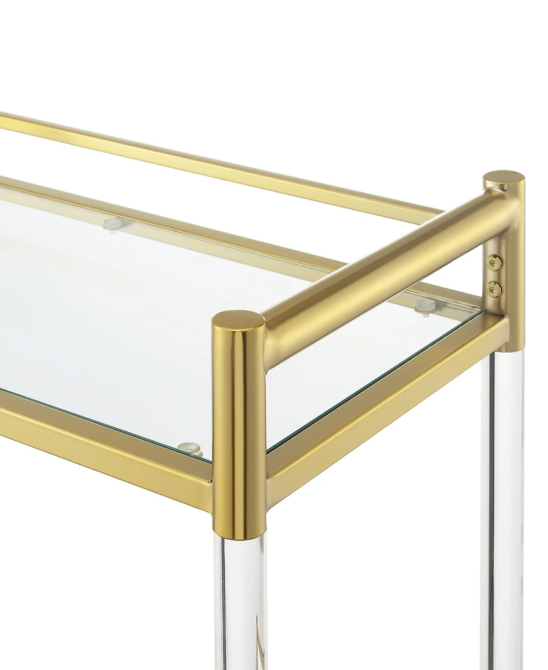 Convenience Concepts 30.5" Glass Royal Crest 2 Tier Acrylic Bar Cart