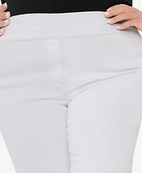 Alfred Dunner Plus Super Stretch Mid-Rise Short Length Denim Pants