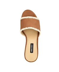 Nine West Women's Yickie Slip-on Round Toe Wedge Sandals