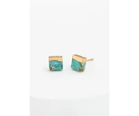Starfish Project Lorena Square Turquoise Stud Earrings