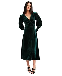 Belle & Bloom Women's Current Mood Velvet Wrap Dress