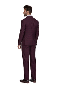 Gino Vitale Men's 3-Piece Slim Fit Check Suit