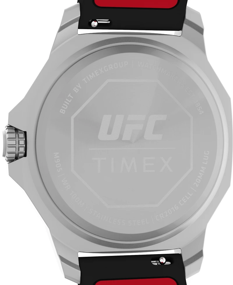 Timex Ufc Men's Reveal Analog Black Resin Watch, 41mm