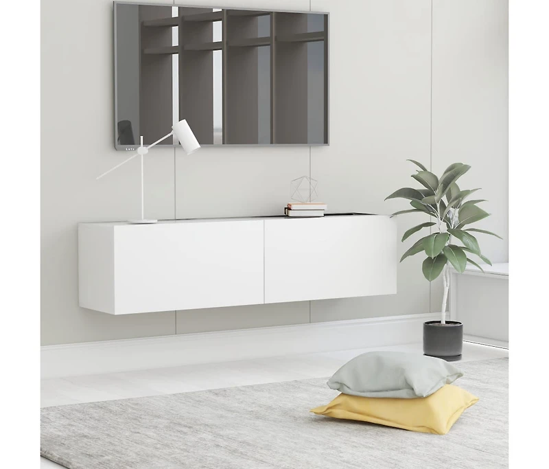 Tv Stand White 47.2"x11.8"x11.8" Engineered Wood