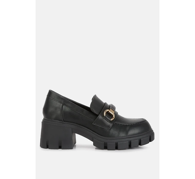 Evangeline Womens chunky platform loafers
