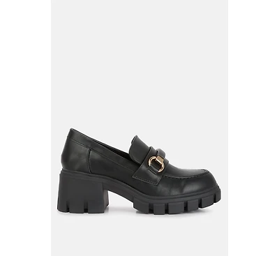 Evangeline Womens chunky platform loafers