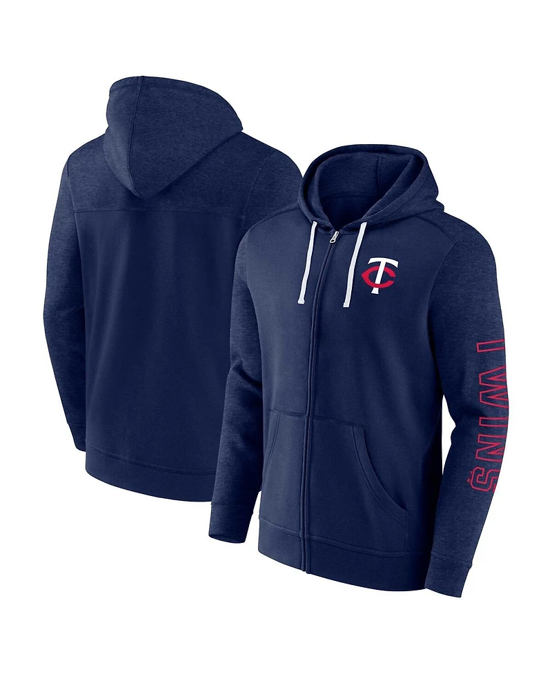 Men's Fanatics Navy Minnesota Twins Offensive Line Up Full-Zip Hoodie