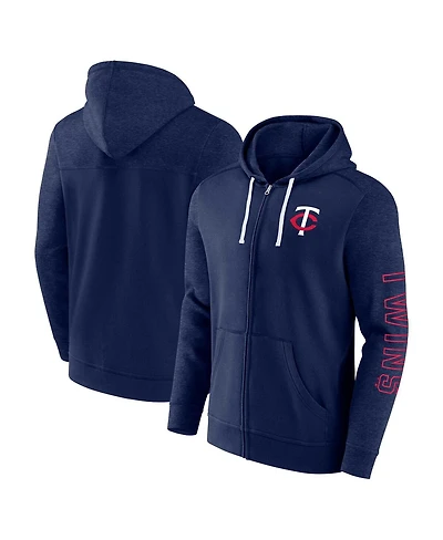 Men's Fanatics Navy Minnesota Twins Offensive Line Up Full-Zip Hoodie