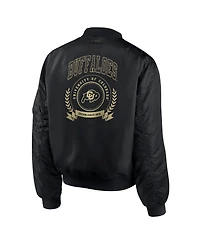 Women's Wear by Erin Andrews Black Colorado Buffaloes Full-Zip Bomber Jacket