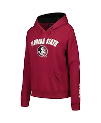 Women's Colosseum Garnet Florida State Seminoles Arch & Logo Pullover Hoodie