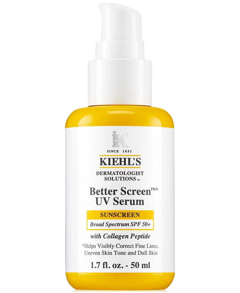 Kiehl's Since 1851 Better Screen Uv Serum Spf 50+ With Collagen Peptide
