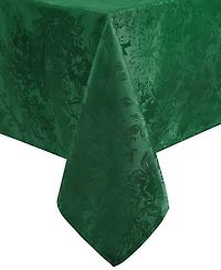 Elrene Poinsettia Elegance Jacquard Holiday Tablecloth- 52" Square