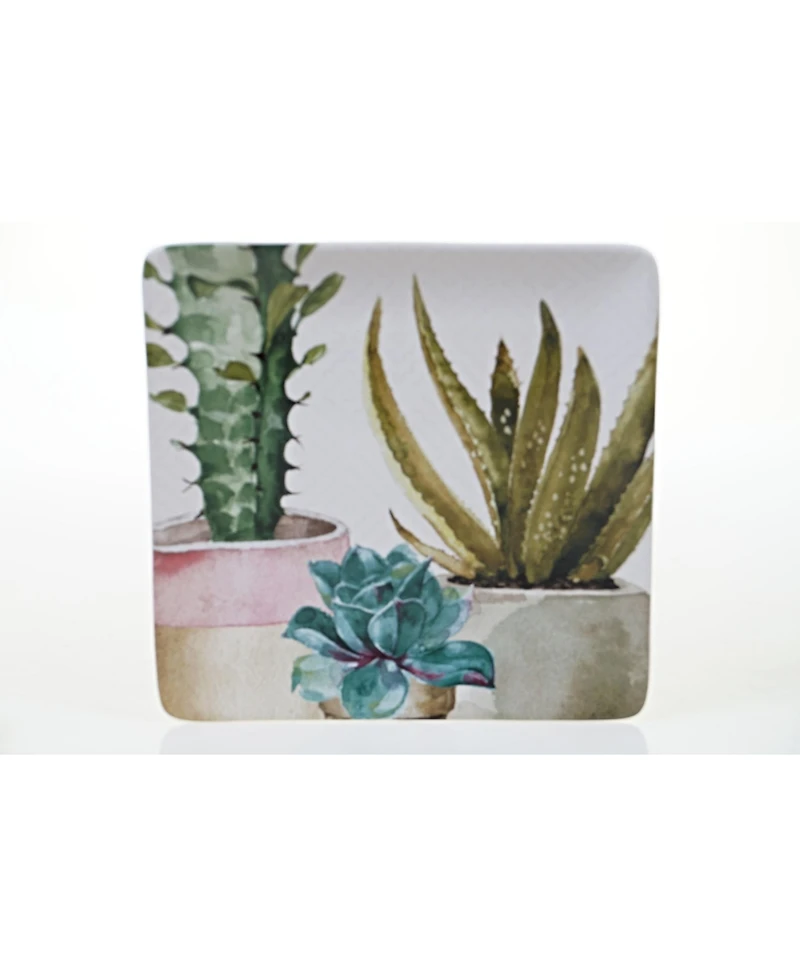 Certified International Cactus Verde 4-Pc. Square Dinner Plate