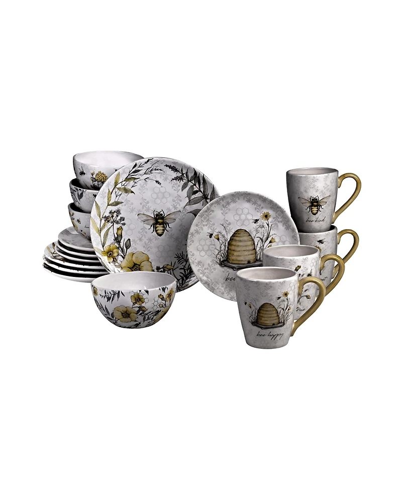 Certified International Bee Sweet 4-Pc. Ice Cream Bowls asst.