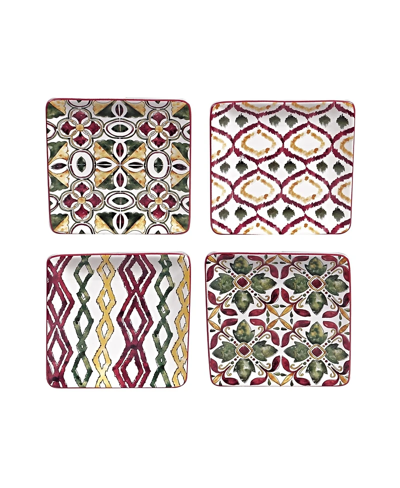 Certified International Napa 4-Pc. Canape Plates asst.