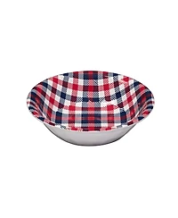 Certified International Patriotic Plaid Melamine All Purpose Bowl, Set of 6