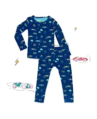 Bellabu Bear Toddler| Child Boys Monaco Blue Set of 2 Piece Pajamas
