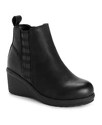 Muk Luks Women's England Oxford Wedge Booties