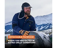RefrigiWear Men's Trapper Hat with Detachable Mask - Water-Resistant, Insulated Winter Hat with Ear Flaps